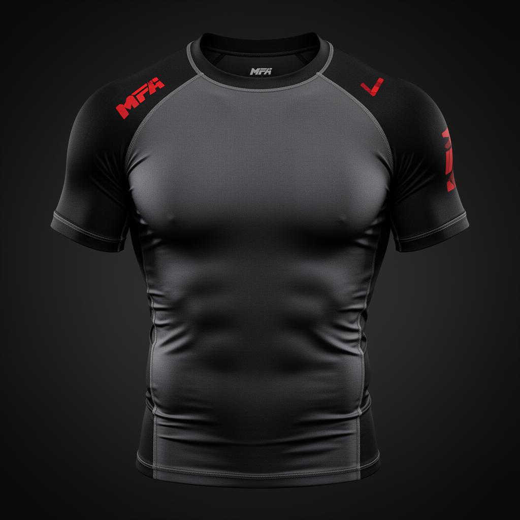 Premium long-sleeve rashguard — black tactical design